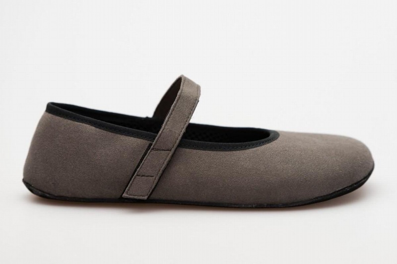 Ahinsa Ananda Suede Bosonogi Balerina Ženske Sive | XJP4662NV